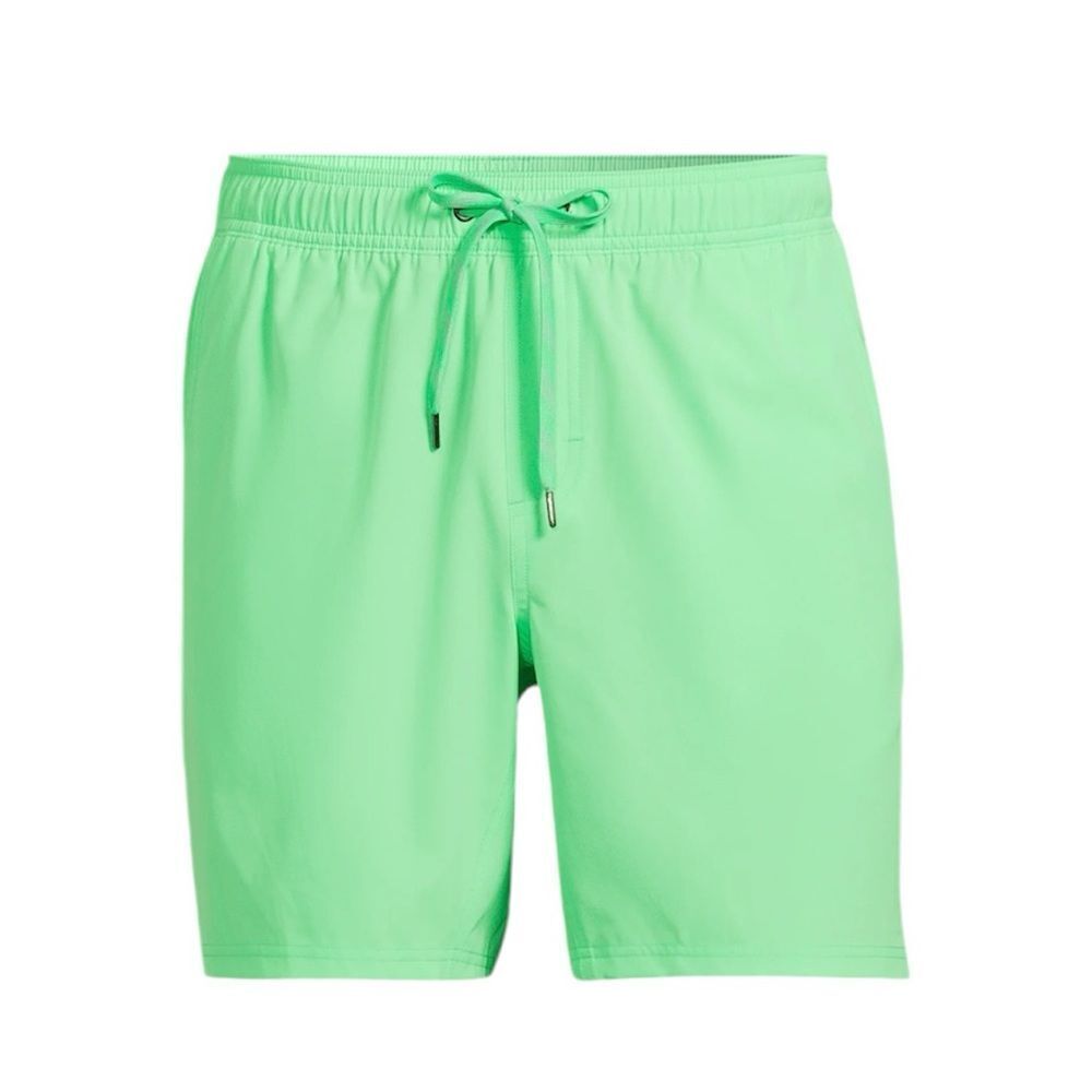 NWT George Mens neon green Swim Trunks 7” Swim Shorts Lined Small (28 - 30)